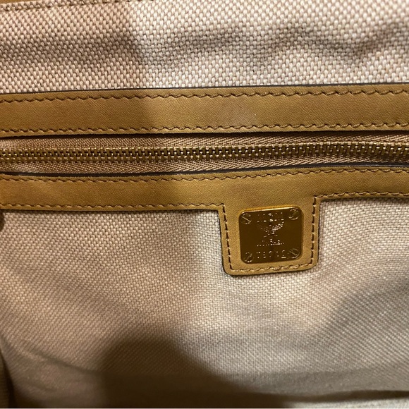 MCM Tan and Beige Women's Tote Bag - Picture 11 of 13
